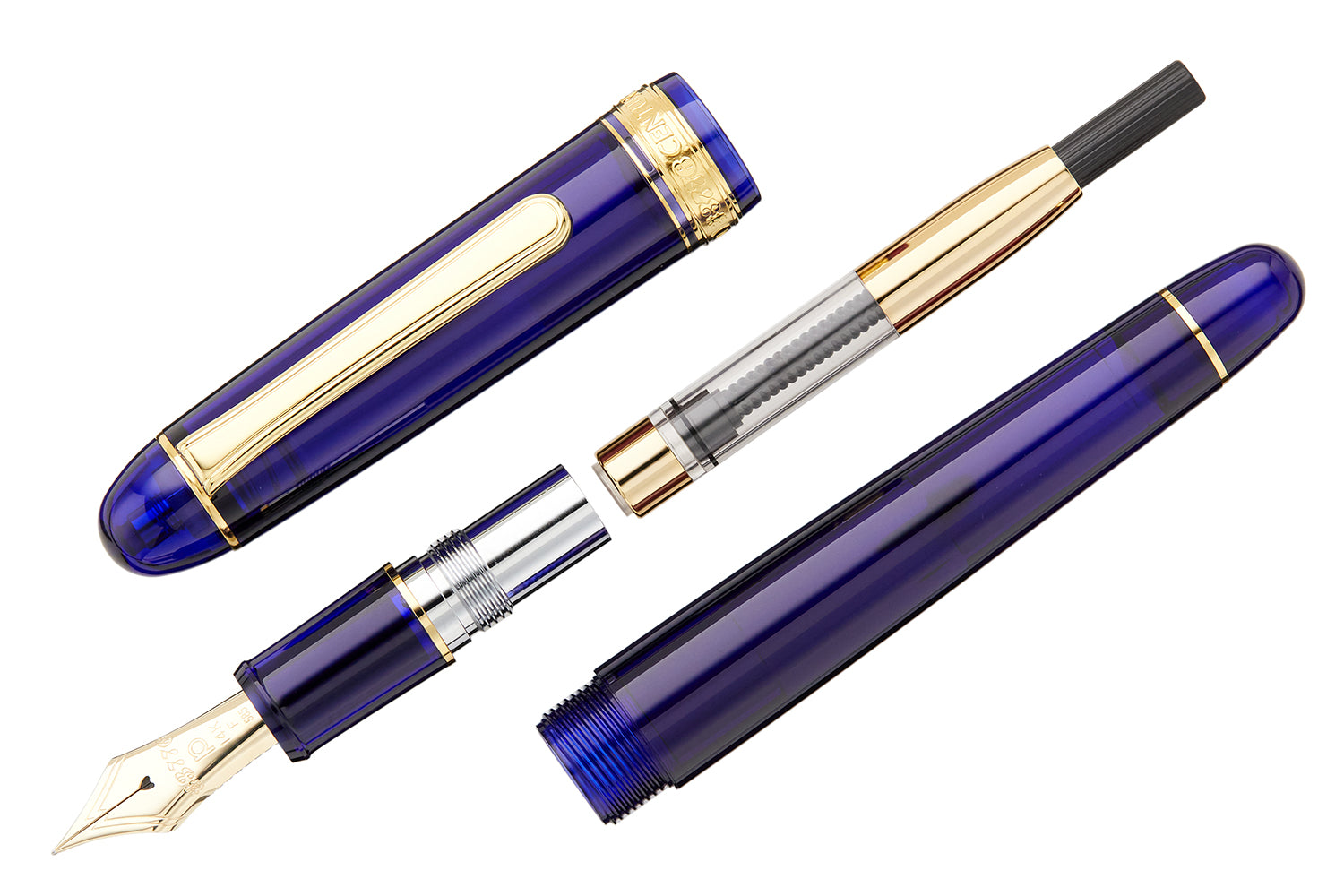 Platinum #3776 Century Fountain Pen - Chartres Blue/Gold