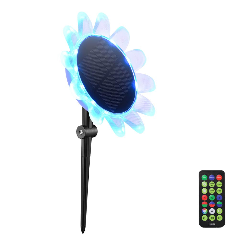 Yescom Solar Garden Light Amphibious Sunflower Light Waterproof RGB