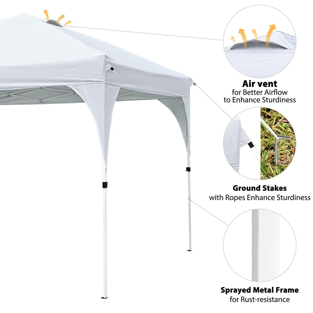 Yescom Ez Pop Up Canopy Tent 10'x10' Camping Shelter w/ Roller Bag