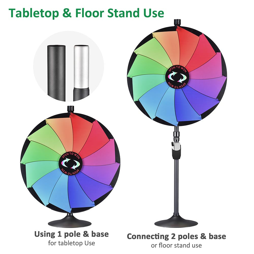 WinSpin 36 Prize Wheel Tabletop Floor Stand 12-Slot