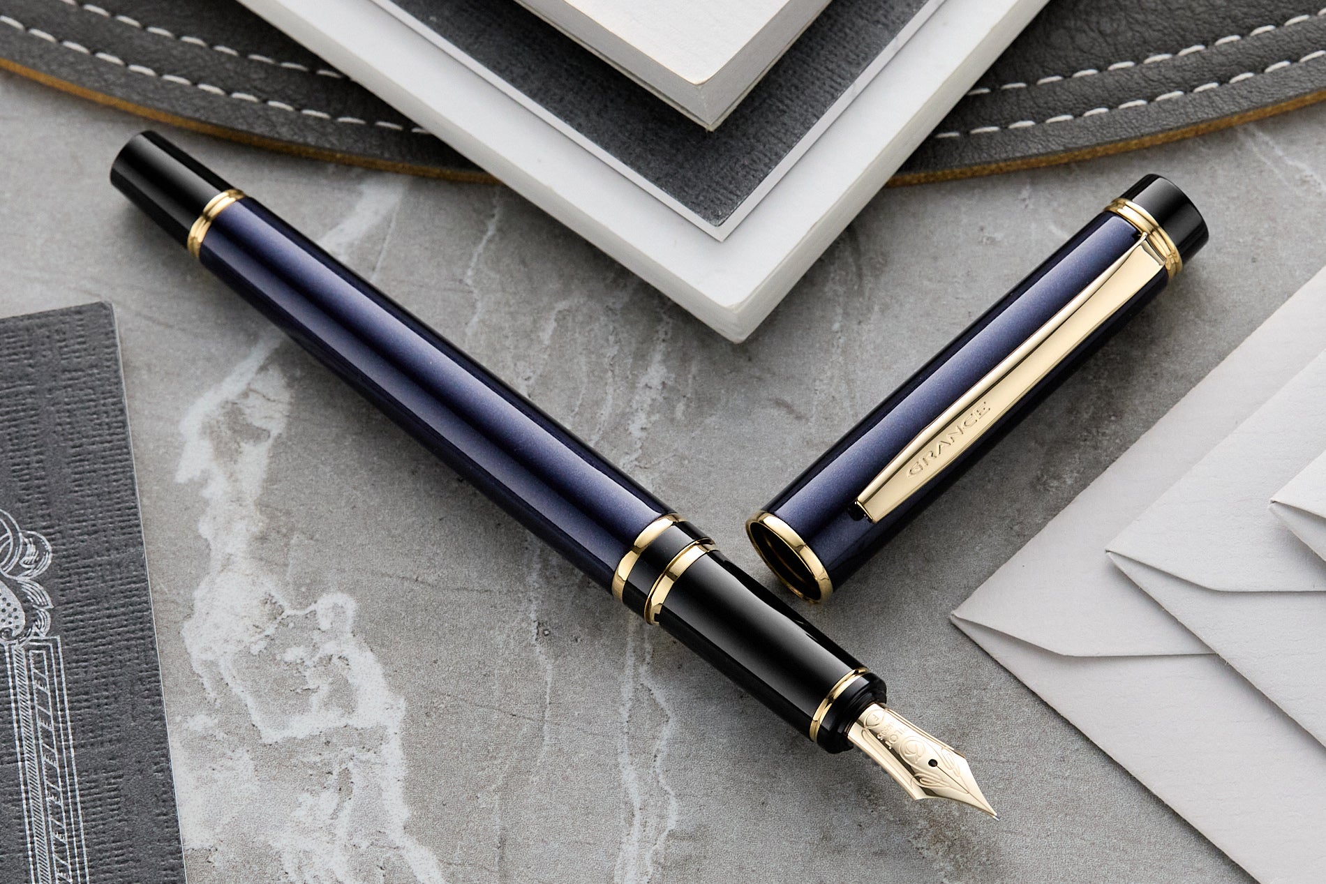 Pilot Grance Fountain Pen - Navy Blue