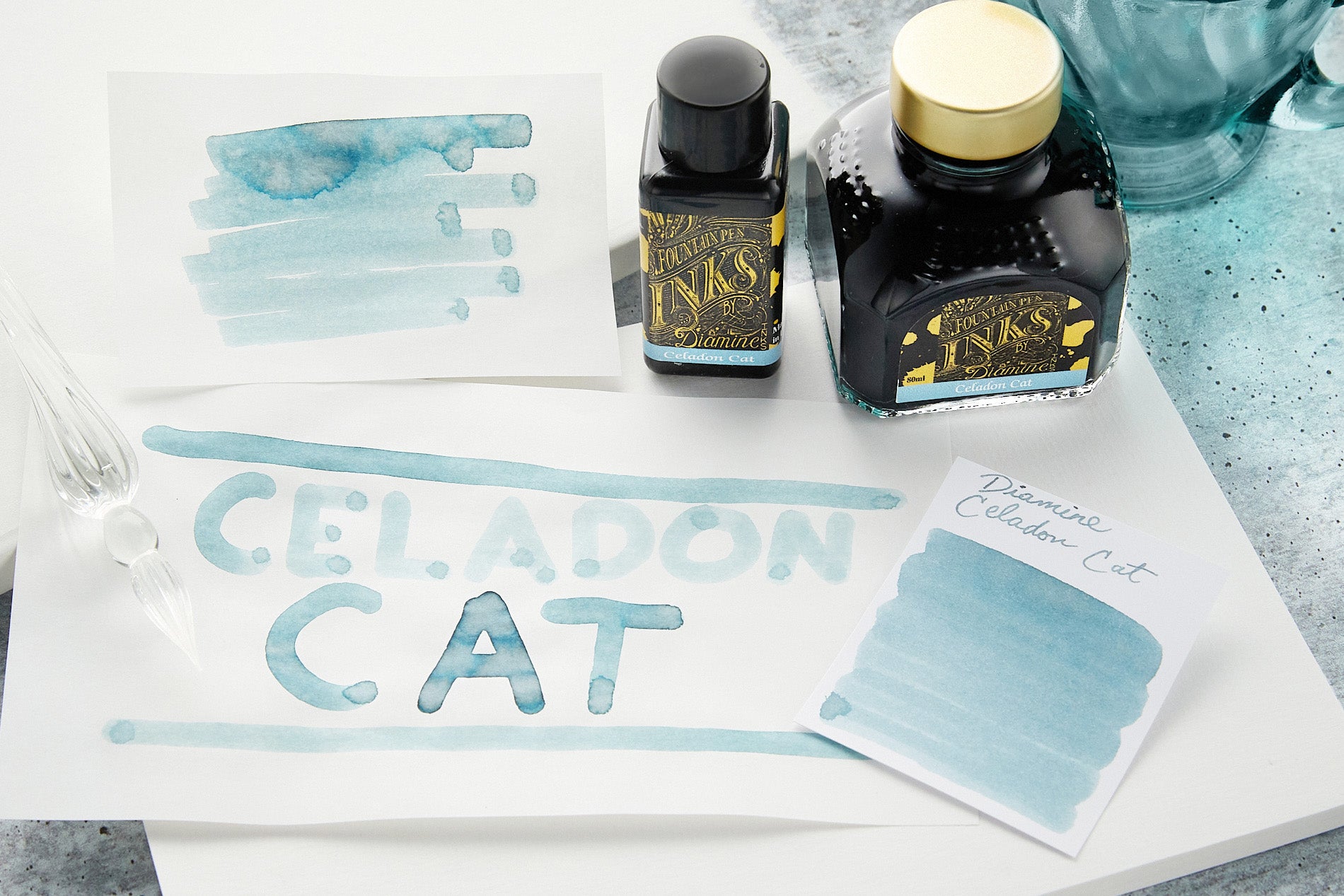 Diamine Celadon Cat - 30ml Bottled Ink