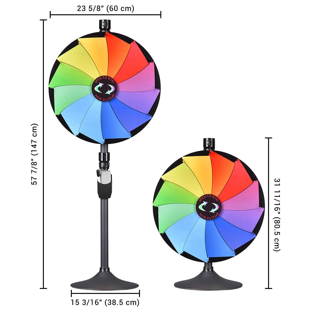 WinSpin 24 Prize Wheel Tabletop Floor Stand 12-Slot