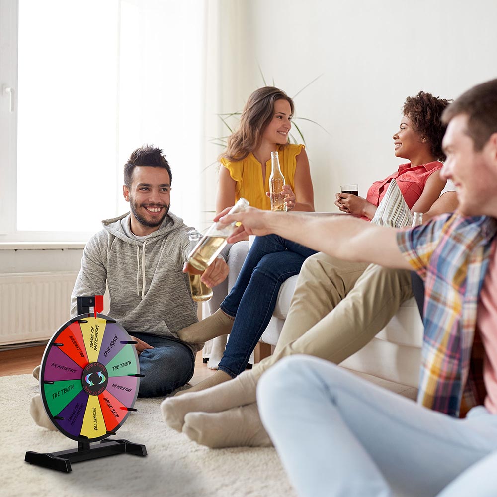 WinSpin 15 Tabletop Prize Wheel Dry Erase Dark Rainbow