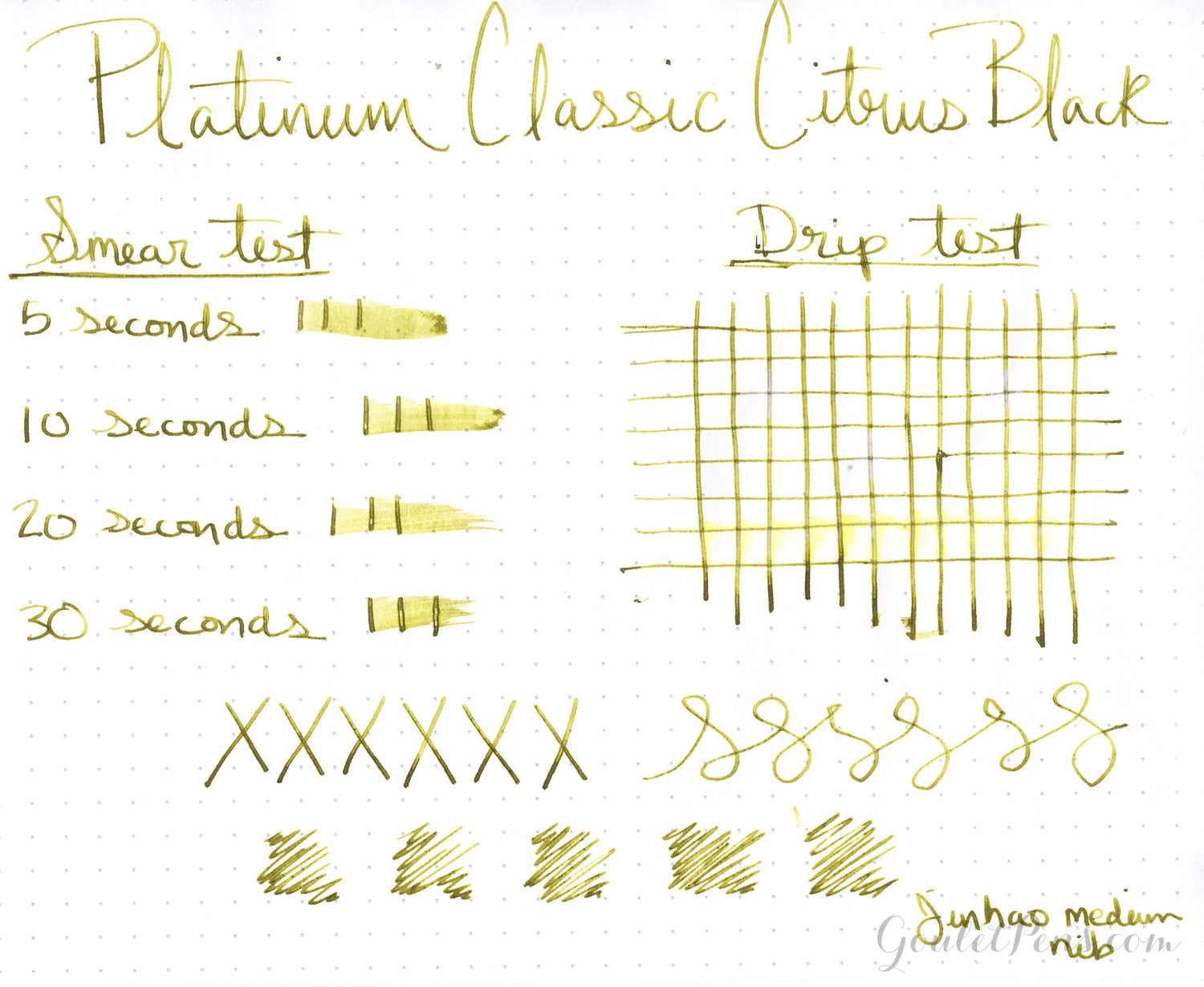 Platinum Classic Citrus Black - Ink Sample