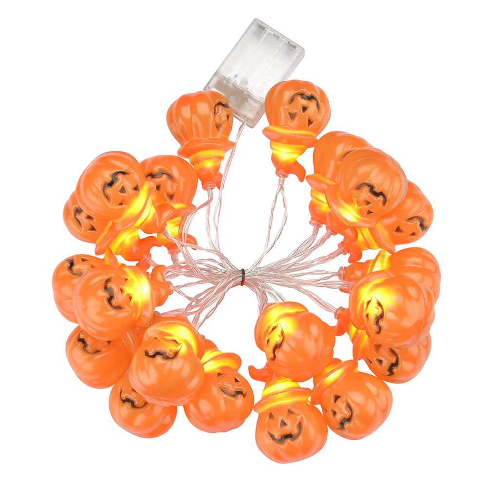 Yescom 10Ft Halloween String Lights Orange Pumpkin 20 LEDs