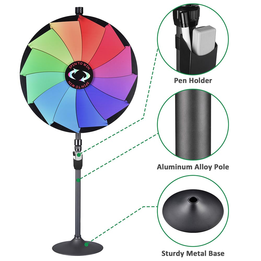 WinSpin 36 Prize Wheel Tabletop Floor Stand 12-Slot