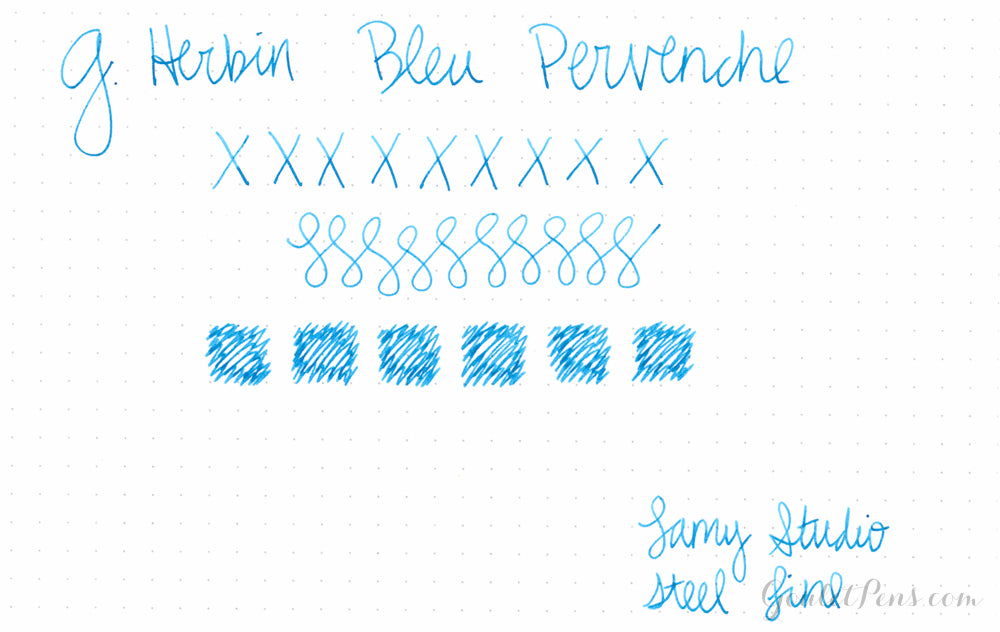 Jacques Herbin Bleu Pervenche - Ink Sample