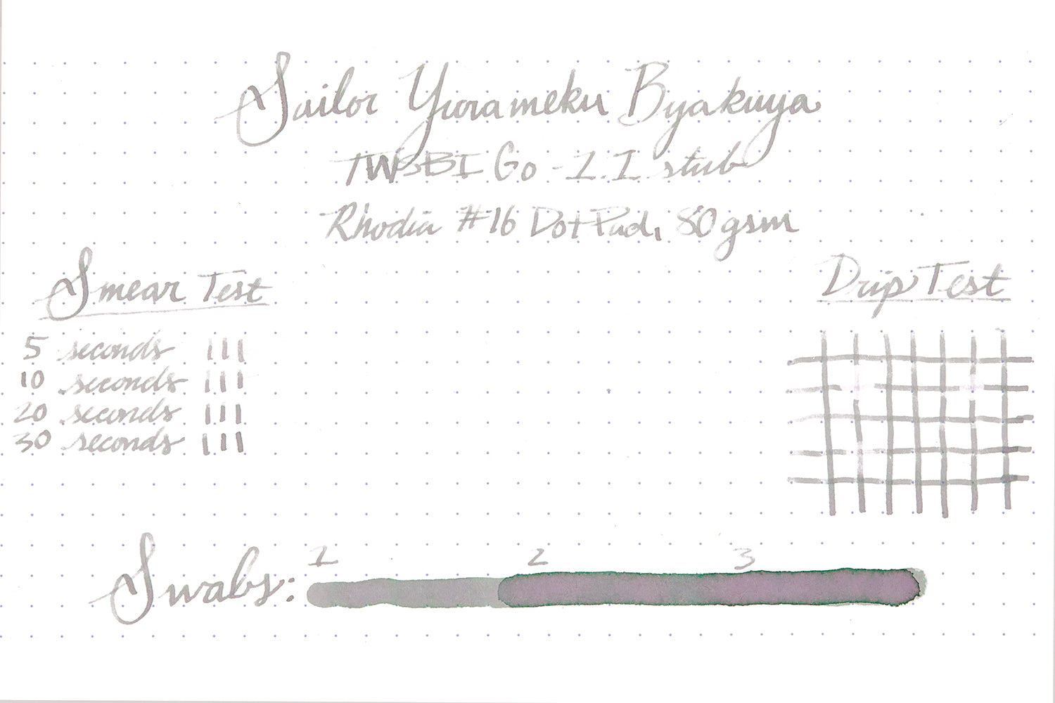 Sailor Yurameku Byakuya - Ink Sample