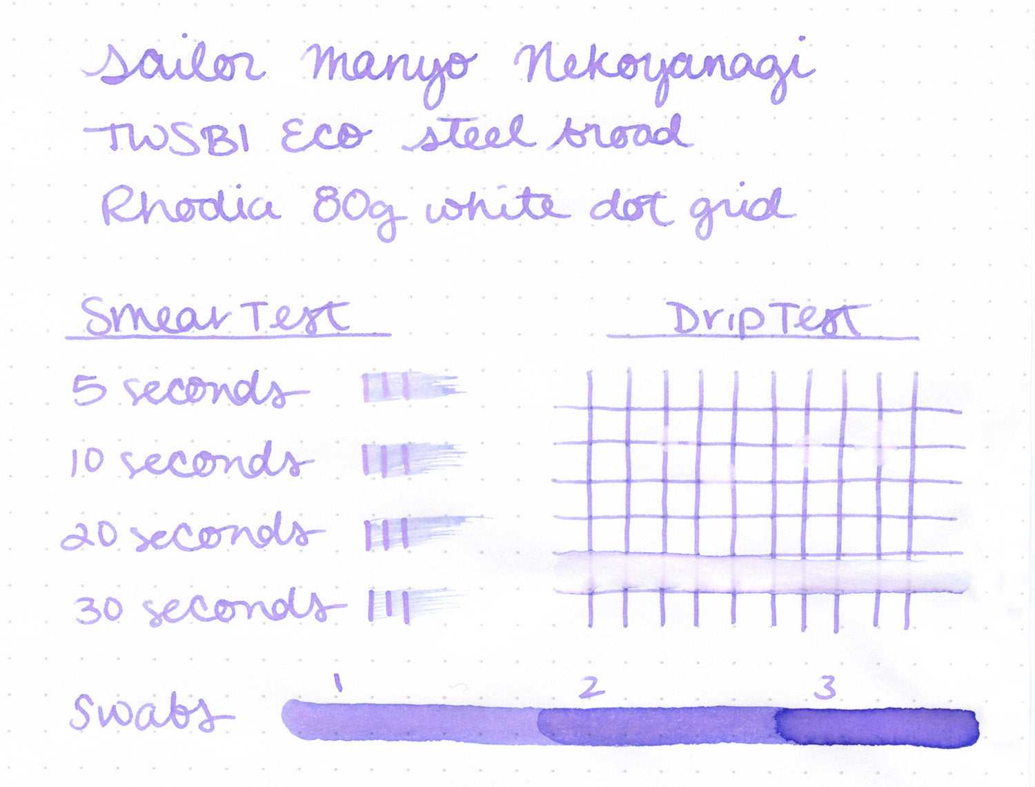 Sailor Manyo Nekoyanagi - Ink Sample