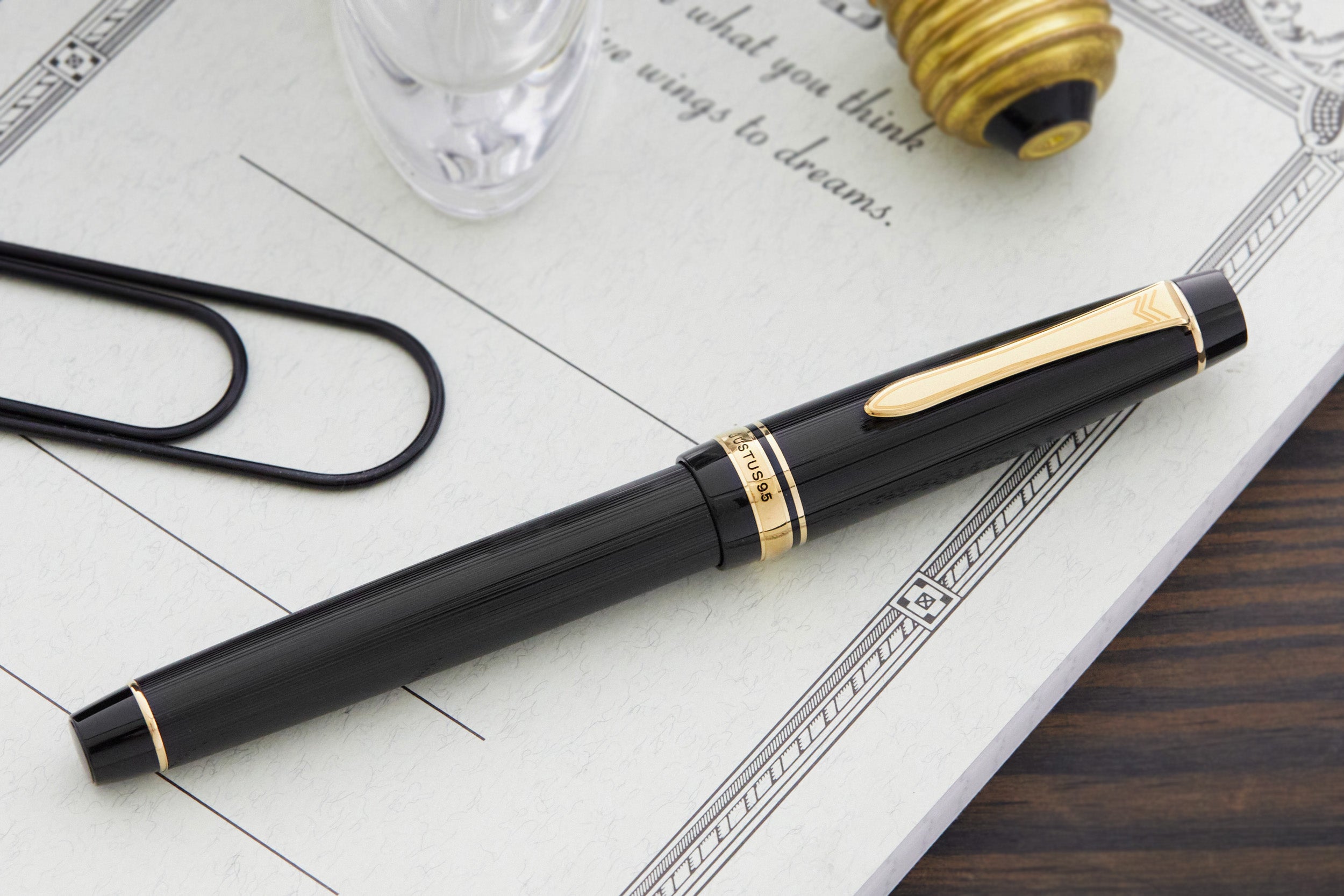 Pilot Justus 95 Fountain Pen - Black/Gold