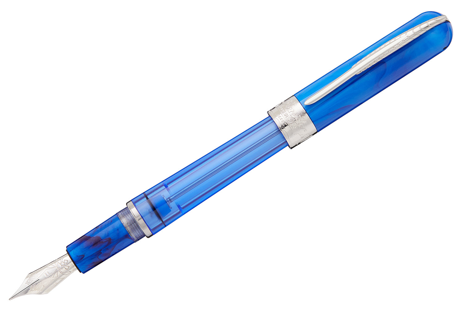 Pineider Avatar UR Twin Tank Touchdown Fountain Pen - Neptune Blue