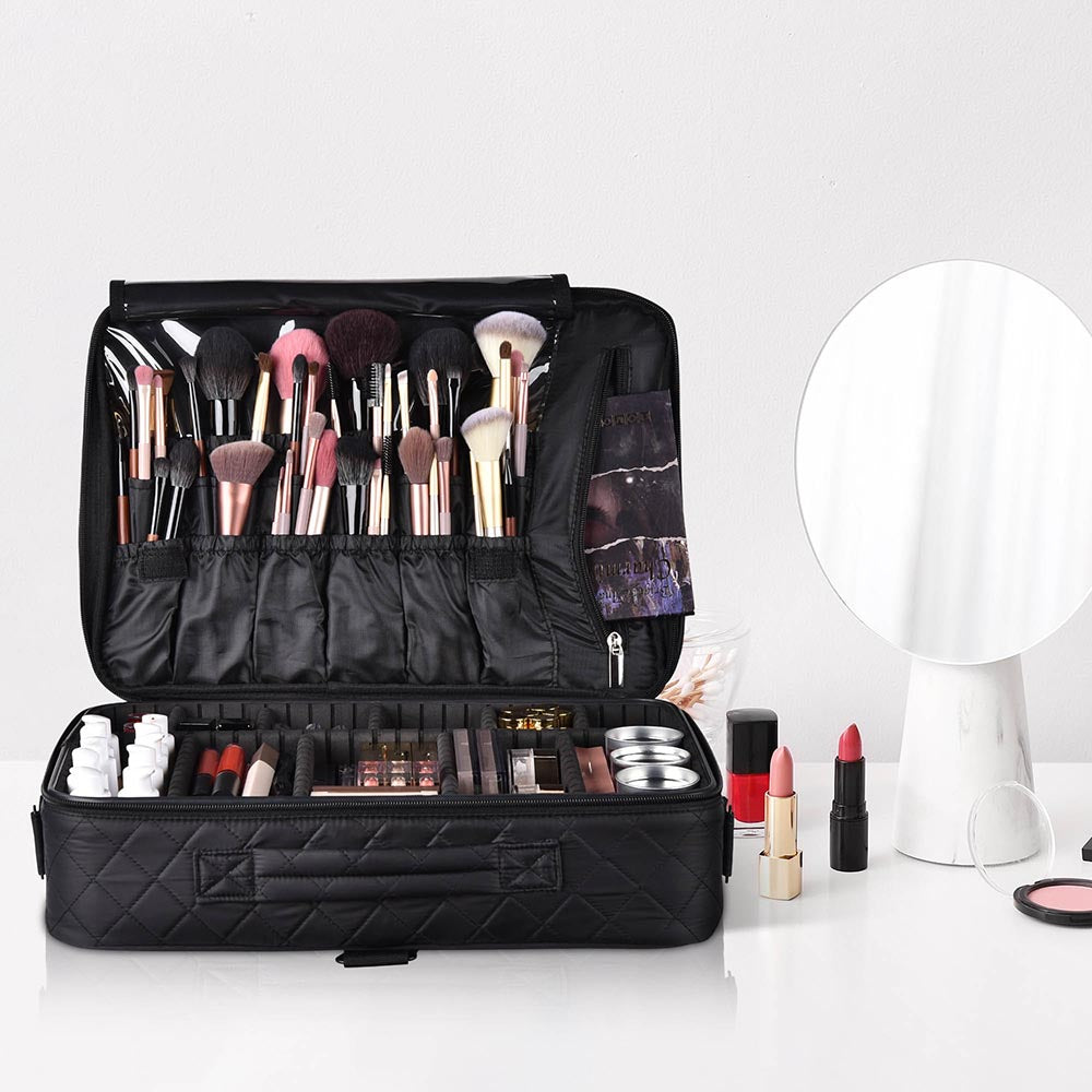 Yescom Portable Makeup Artist Soft Train Bag Case 16x11x7