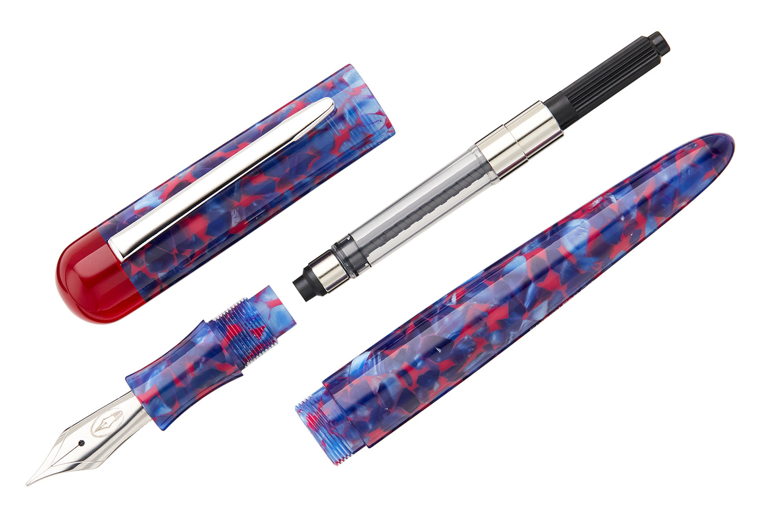 Edison Comet Fountain Pen - Cobalt Magma