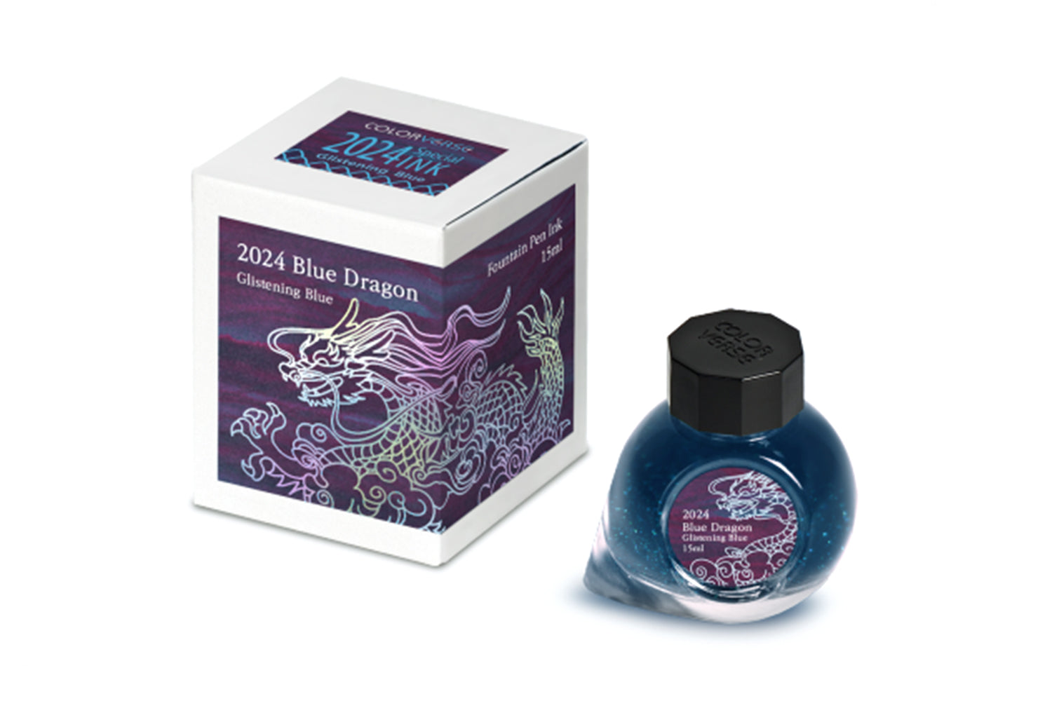 Colorverse Blue Dragon Glistening Blue (Special Edition) - 15ml Bottled Ink