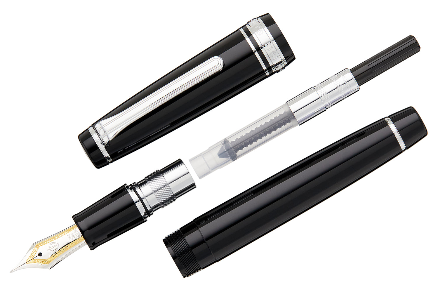 Sailor Pro Gear Fountain Pen - Black/Silver