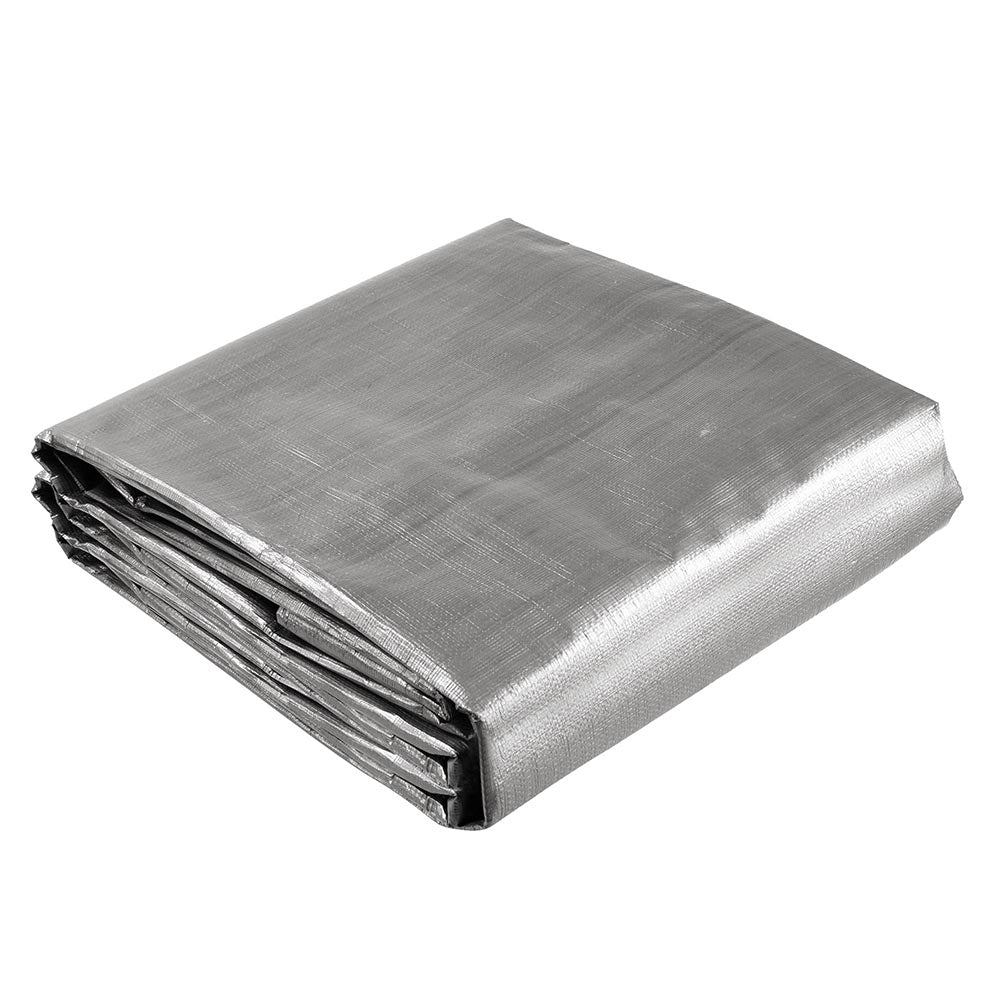 Yescom 20'x30' Heavy-Duty Poly Tarp Reinforced Canopy, Silver