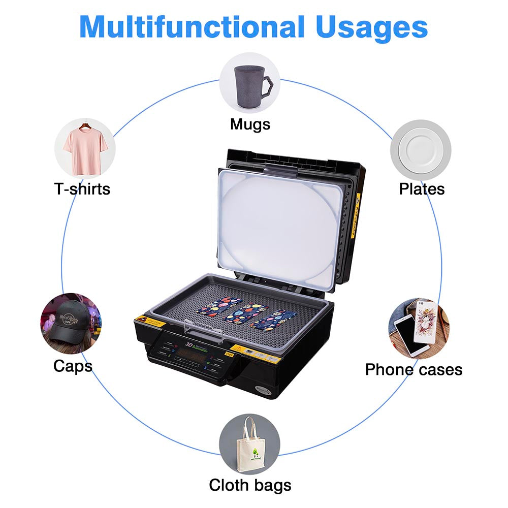 Yescom Multifunction 3D Vacuum Heat Transfer Press Machine