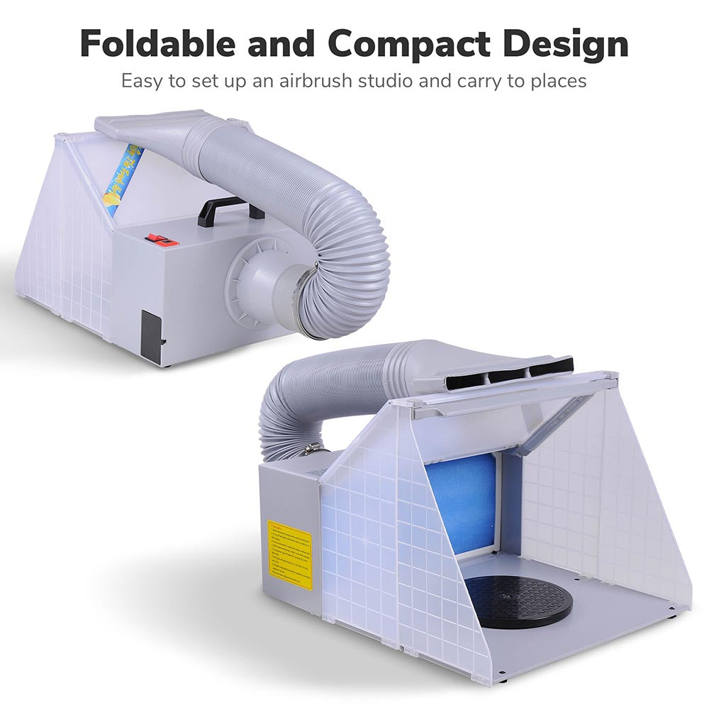 Yescom Portable Airbrush Hobby Spray Booth w/ LED Light & Fan Filter