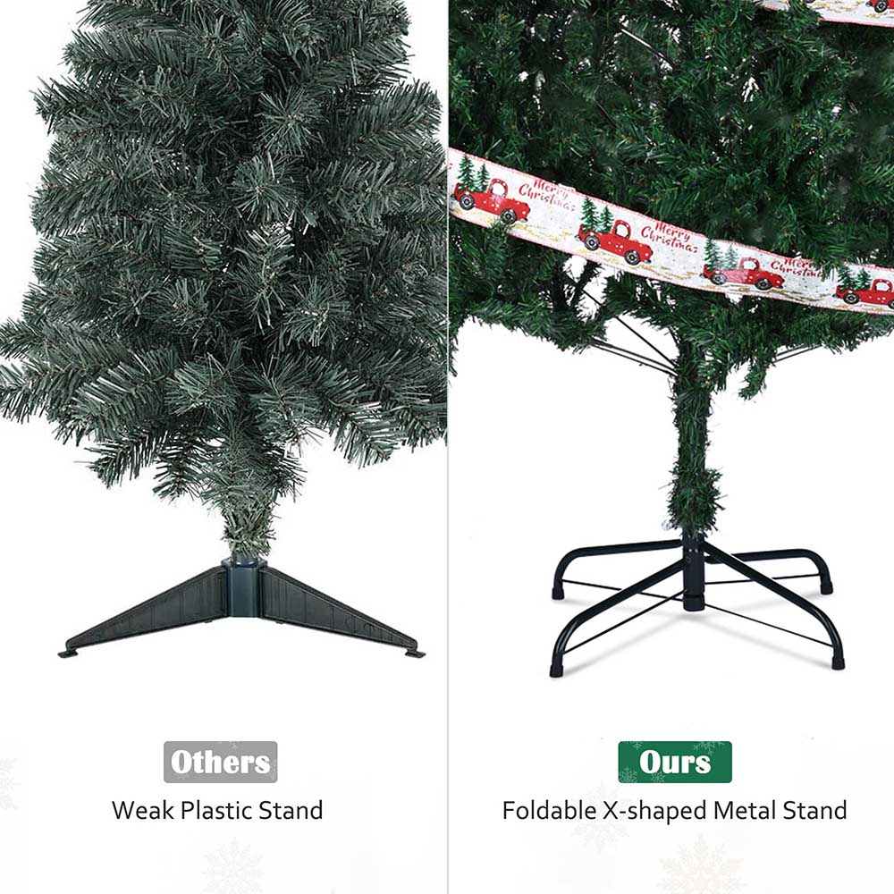 Yescom 6 feet Synthetic Christmas Tree Foldable X-shaped Metal Stand