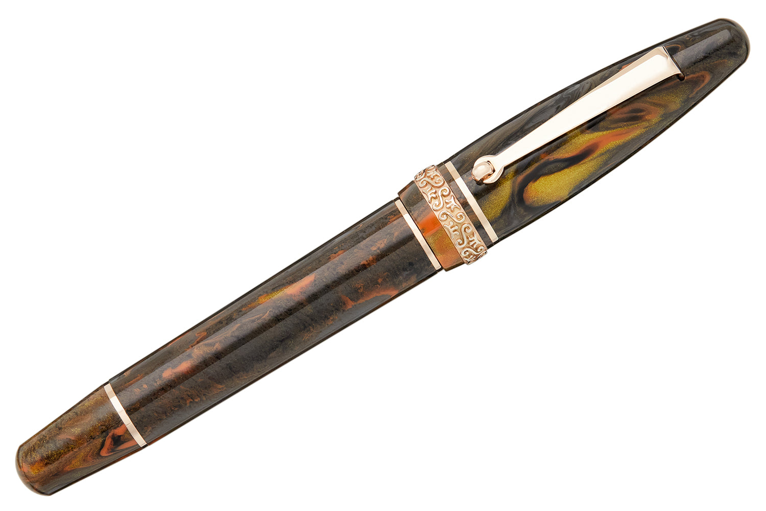 Maiora Ogiva Fountain Pen - Orange/Brown