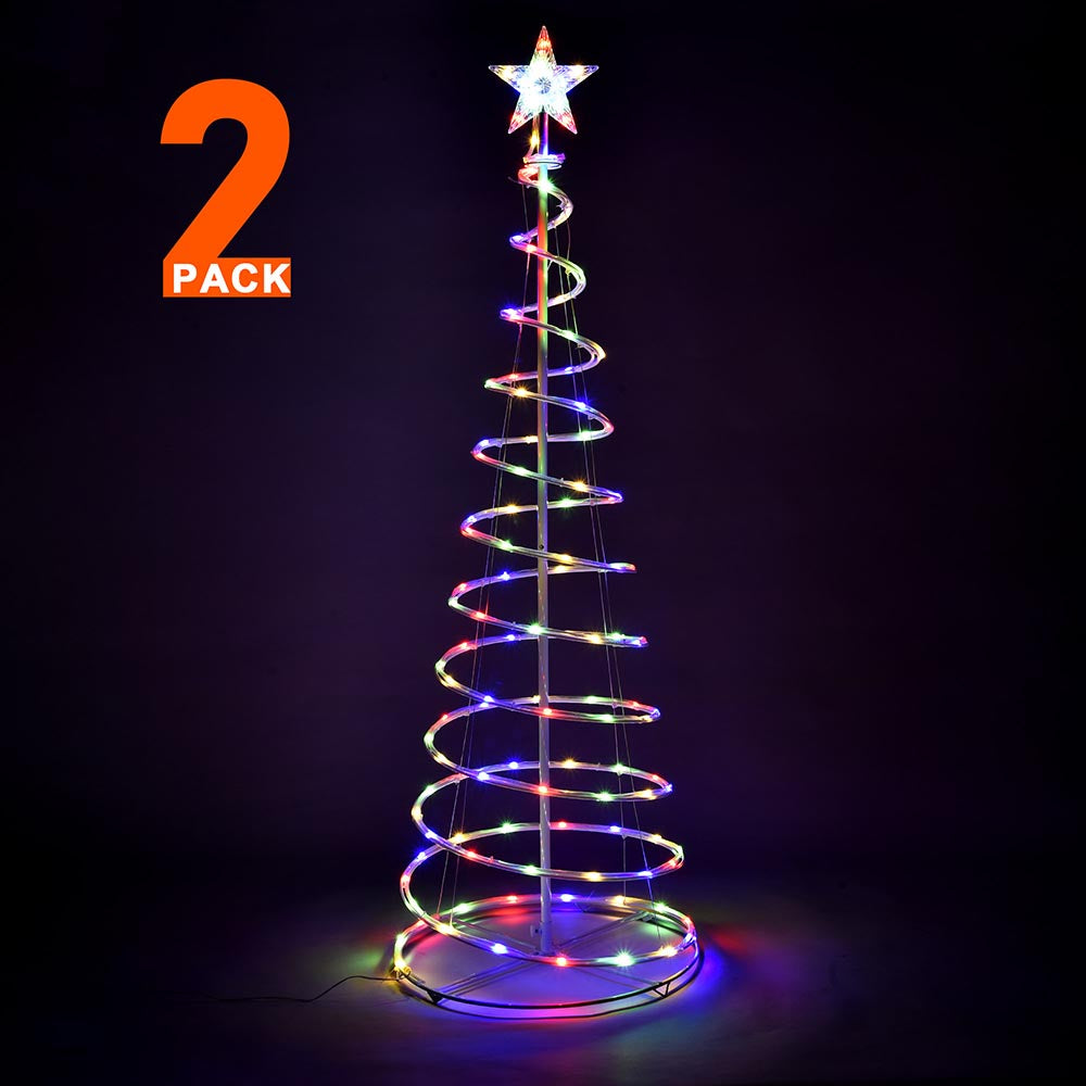 Yescom 5' Lighted Spiral Christmas Tree USB Powered