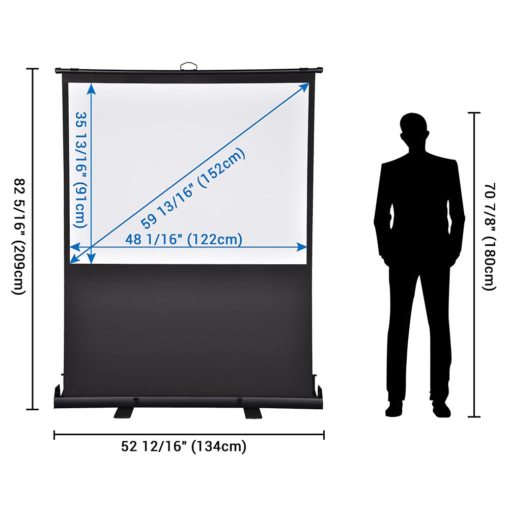 InstaHibit Floor-Standing Pop Up Projector Screen 60 4:3