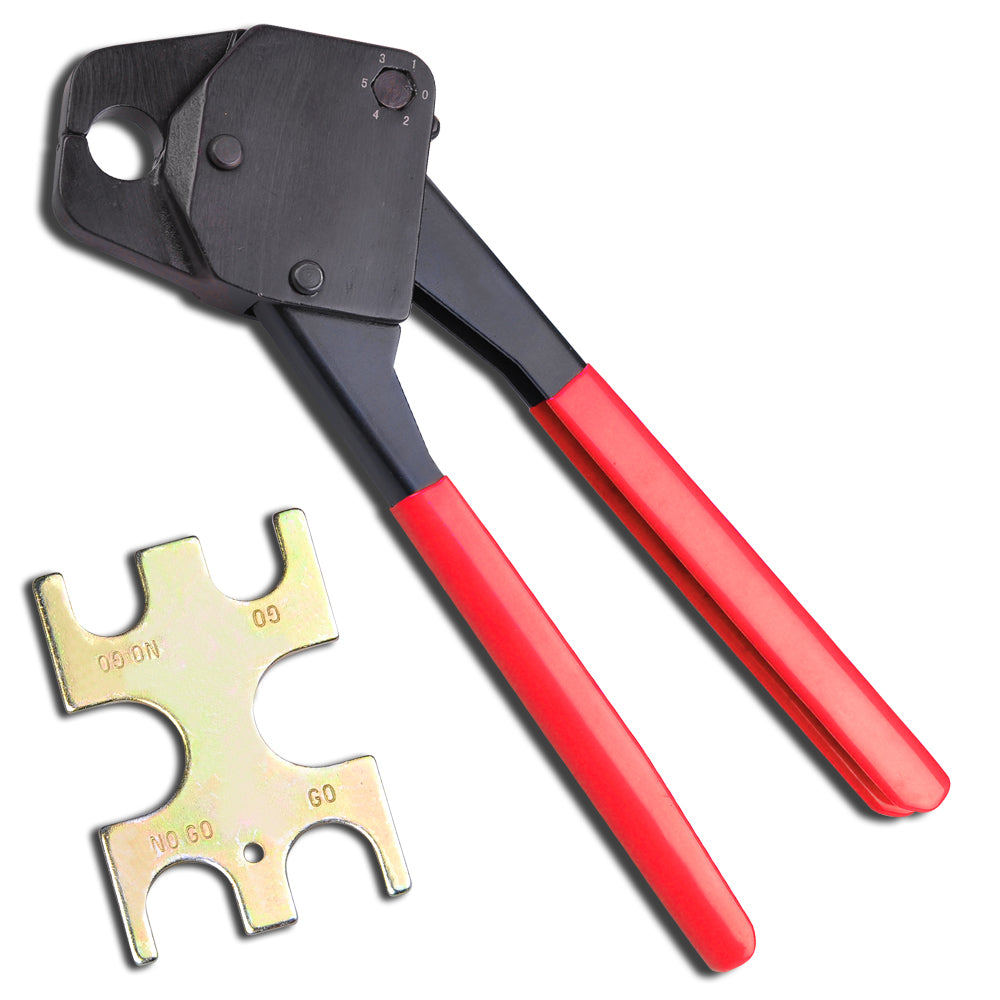 Yescom 1/2 Copper Pex Crimp Tool Ring Crimper w/ Gauge