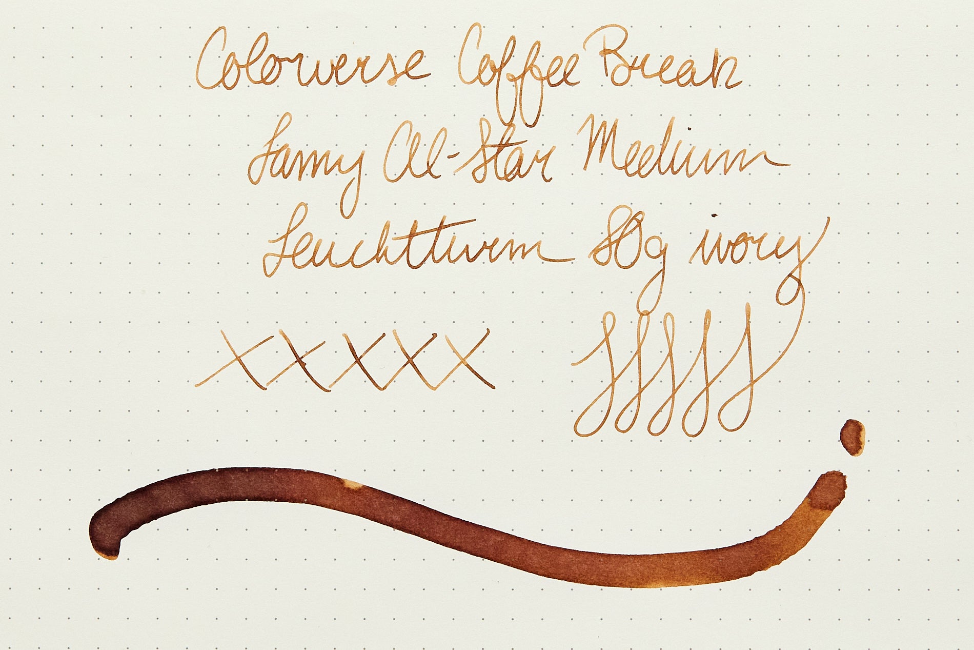 Colorverse Coffee Break - Ink Sample