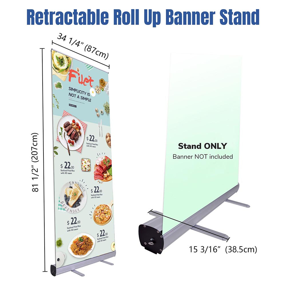 Yescom Aluminum Trade Show Retractable Banner Stand 33 x 79