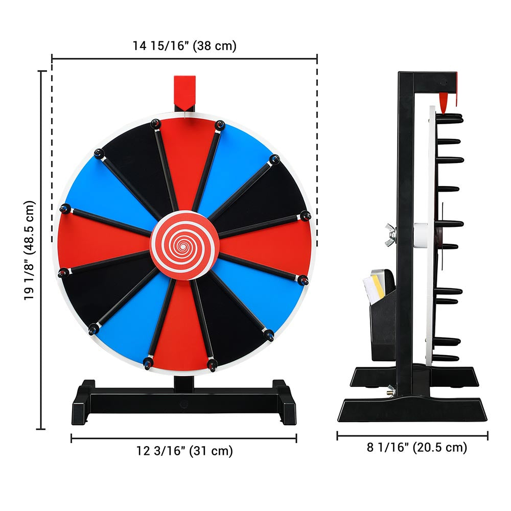 WinSpin 15 Prize Wheel Tabletop Floor Stand 12-Slot