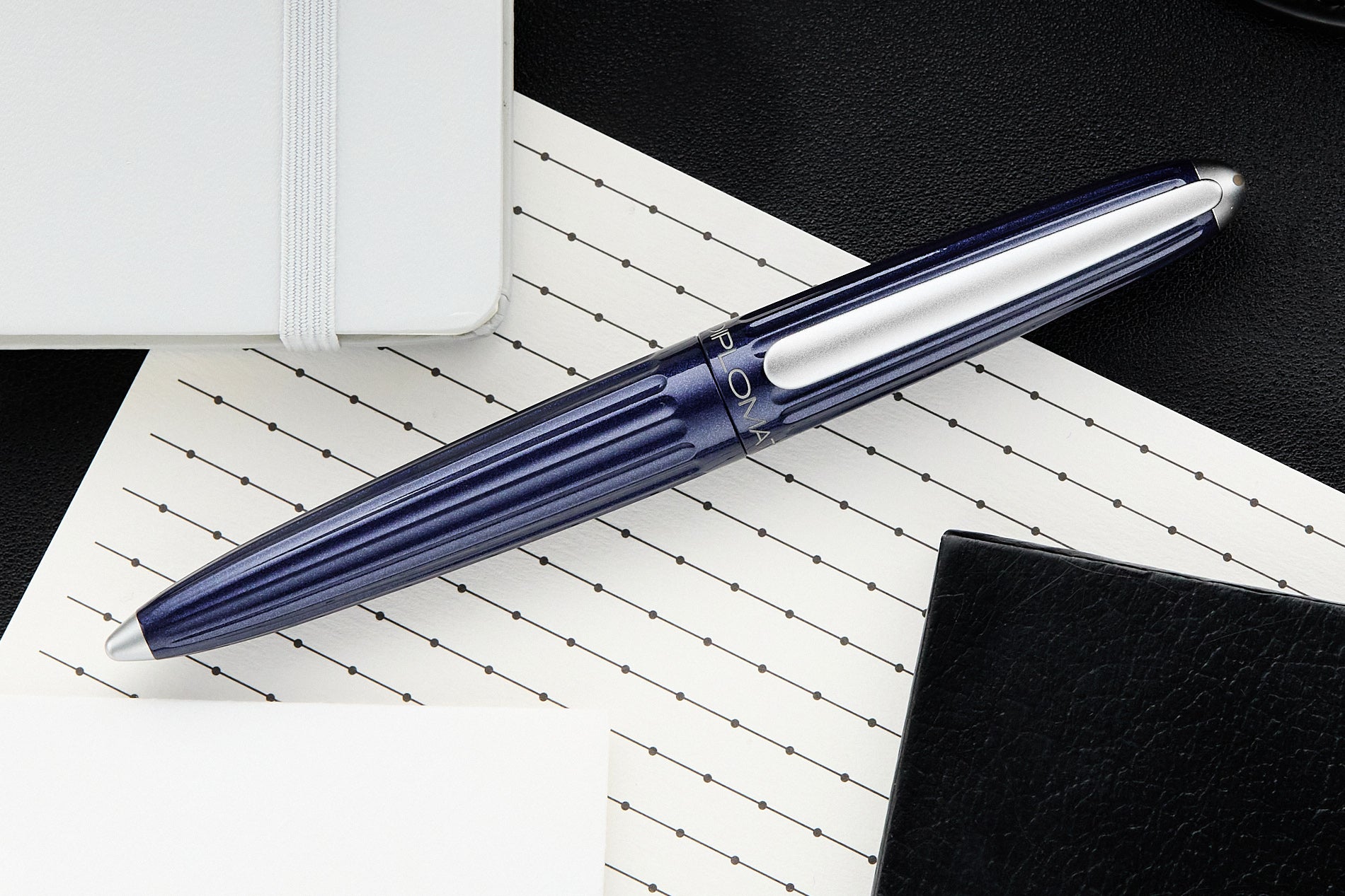 Diplomat Aero Fountain Pen - Midnight Blue