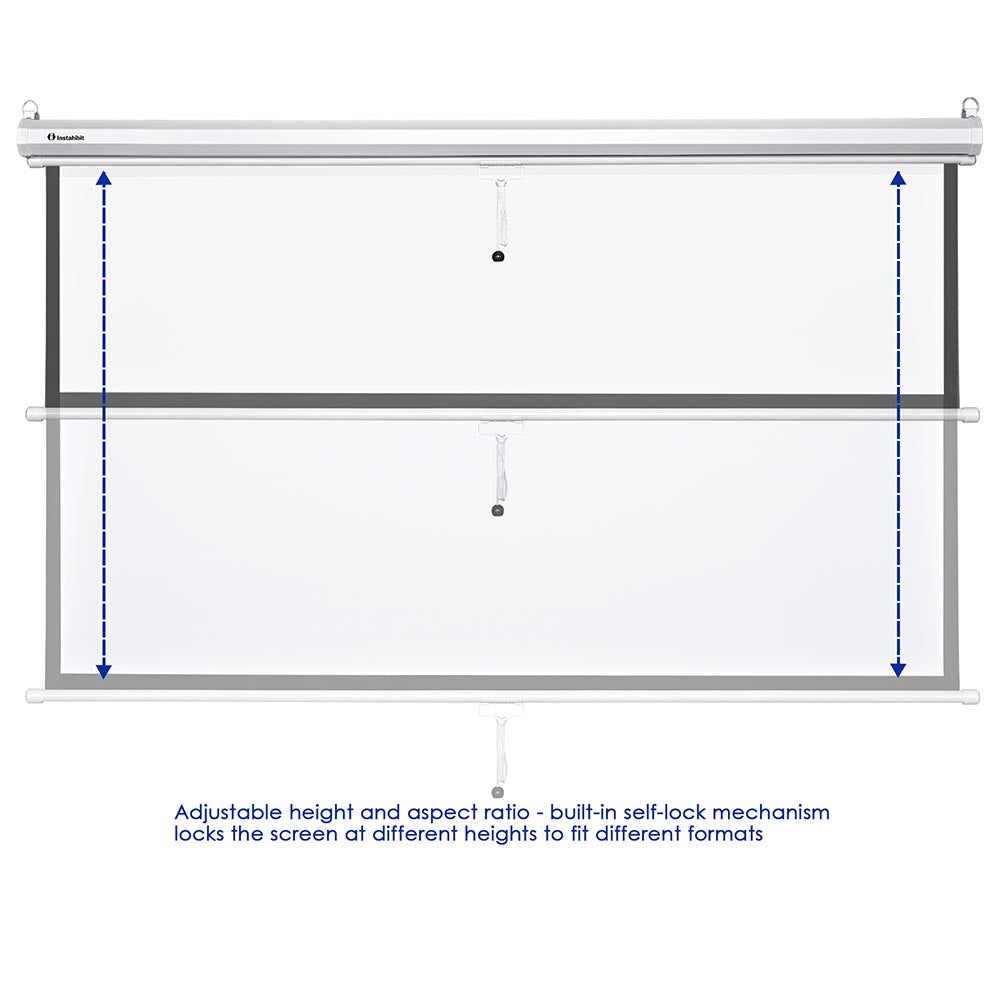 InstaHibit 16:9 Retractable Manual Projection Screen 72 Ceiling/Wall