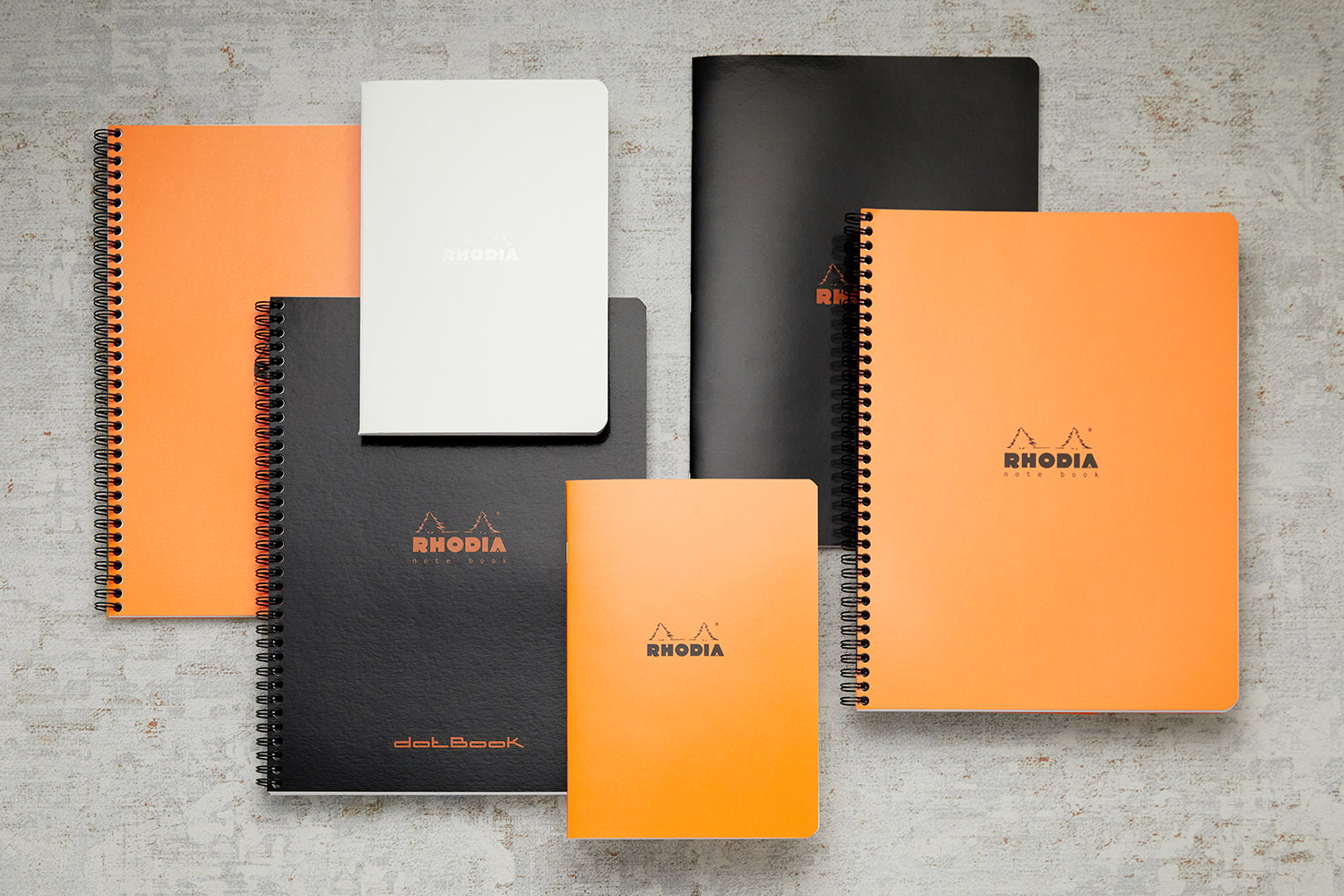 Rhodia Classic Side Staplebound A5 Notebook - Black, Lined