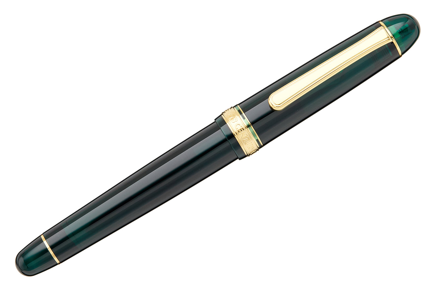 (Bottom Shelf) Platinum #3776 Century Fountain Pen - Laurel Green/Gold