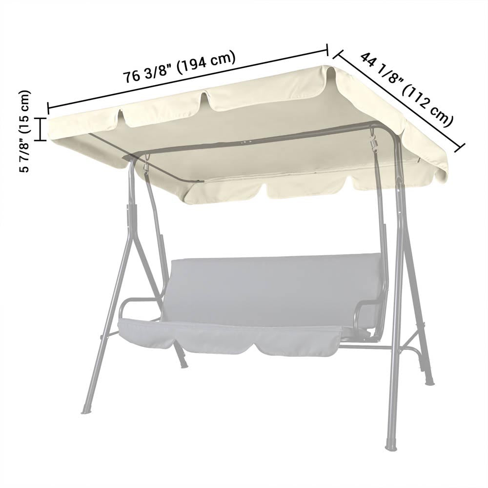 Yescom Patio Porch Replacement Swing Canopy 76x44