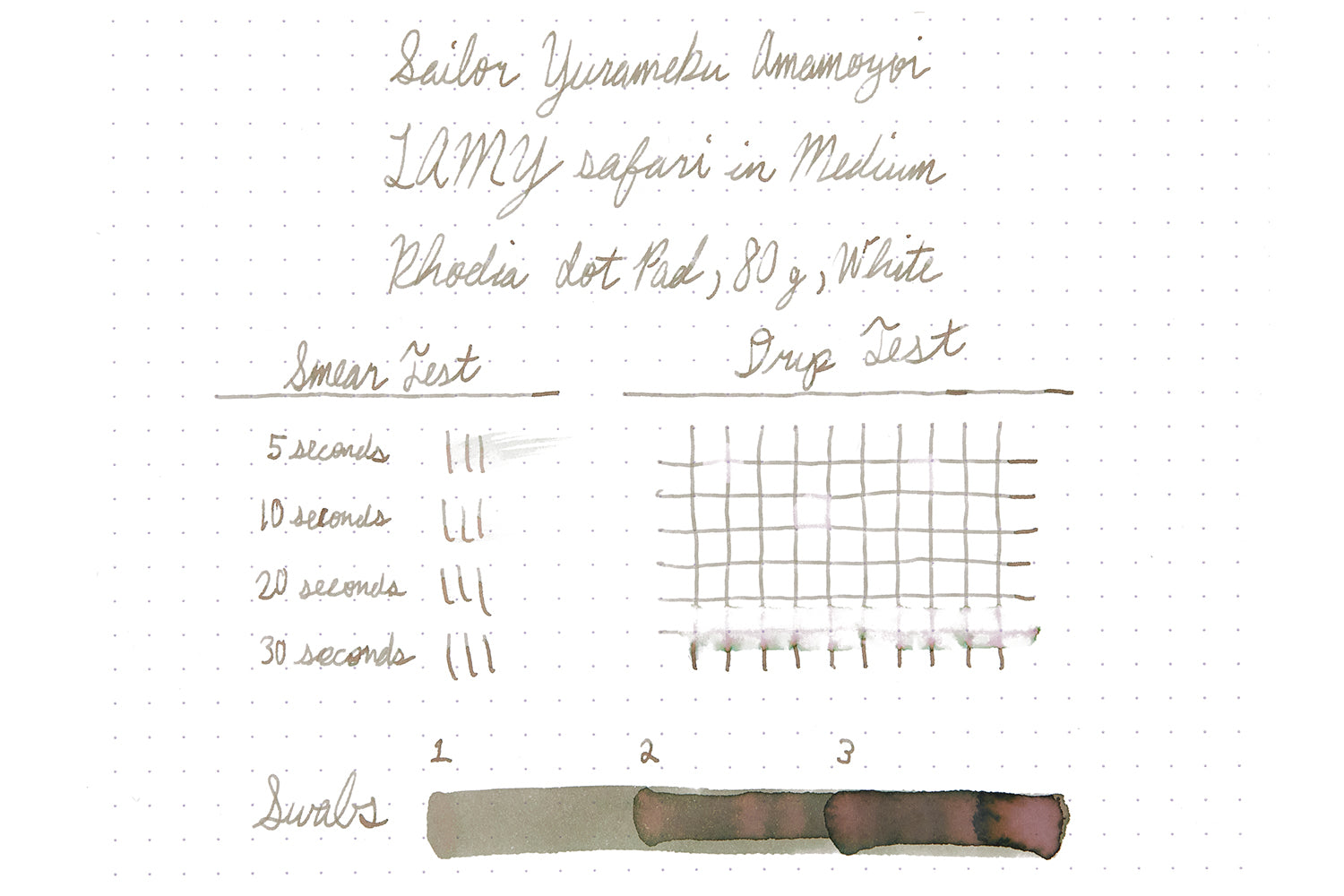 Sailor Yurameku Amamoyoi - Ink Sample