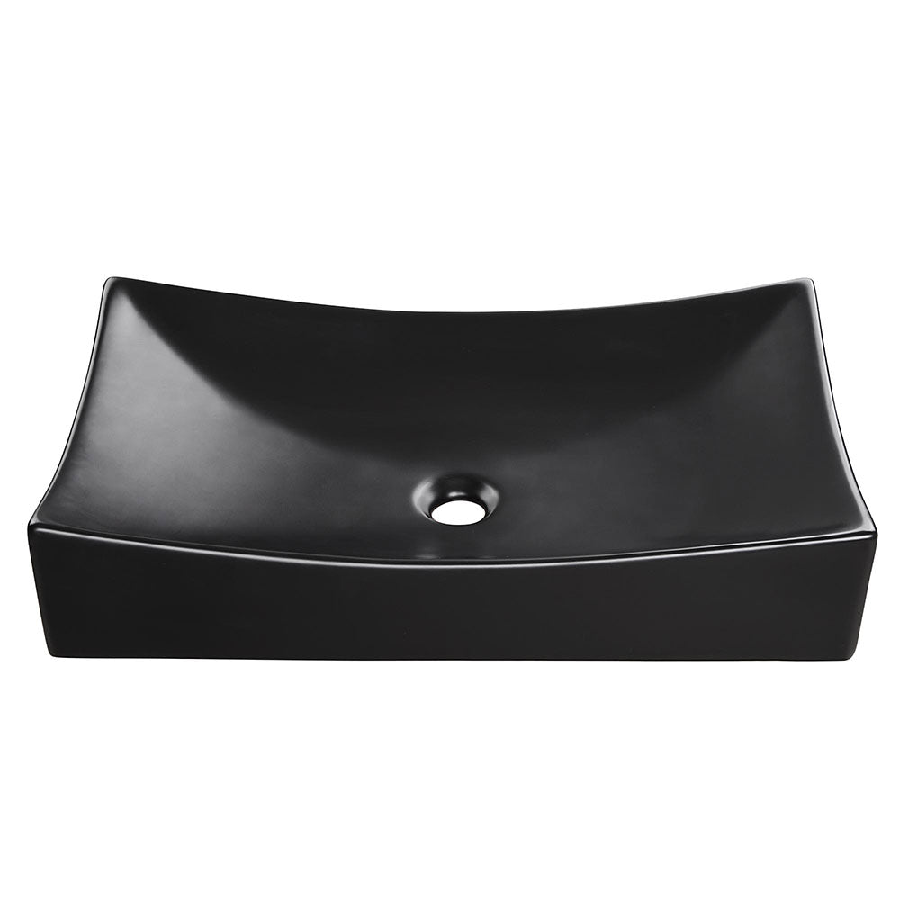 Aquaterior Rectangular Porcelain Bathroom Sink 26x16 w/ Drain