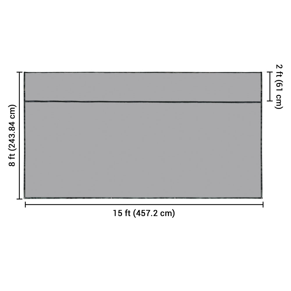 Yescom RV Awning Screen with Zipper 15'x8' Travel Trailer Sun Blocker