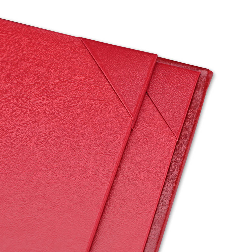 Yescom 8.5x11 PU Leather Menu Covers Set(10) 4-View Red