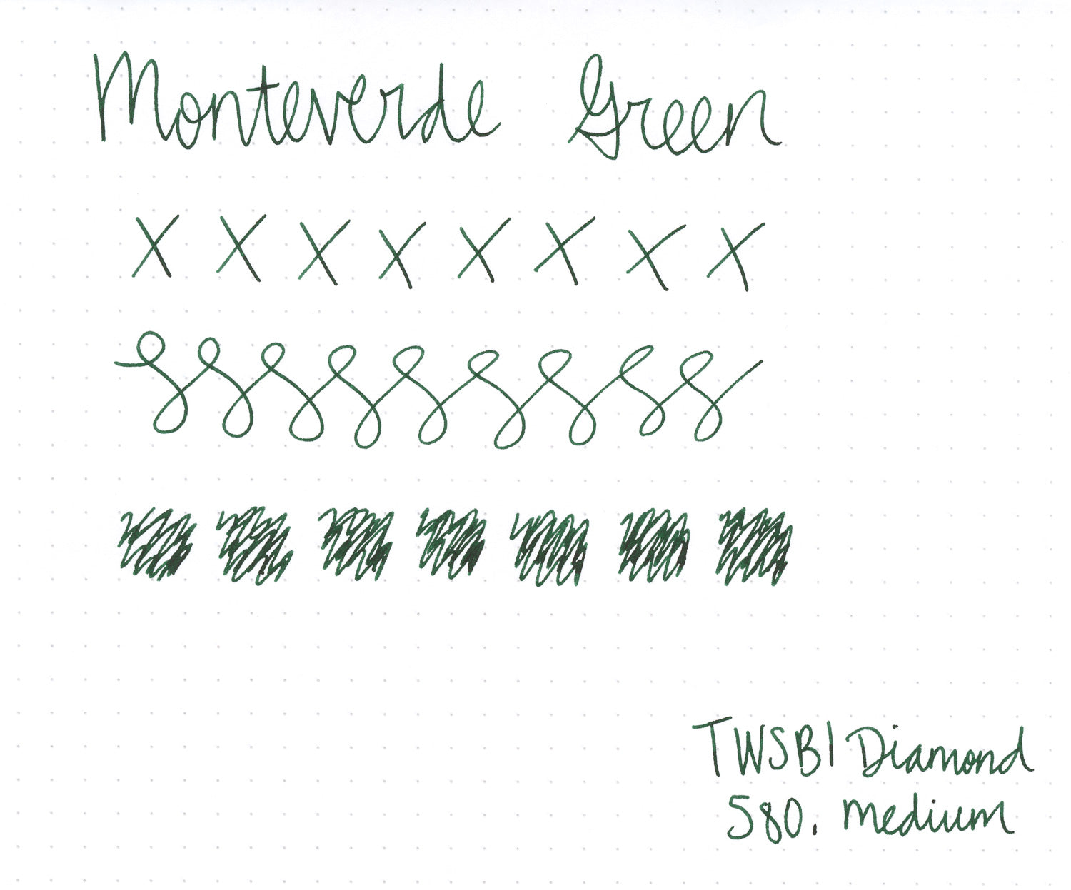 Monteverde Green - Ink Sample