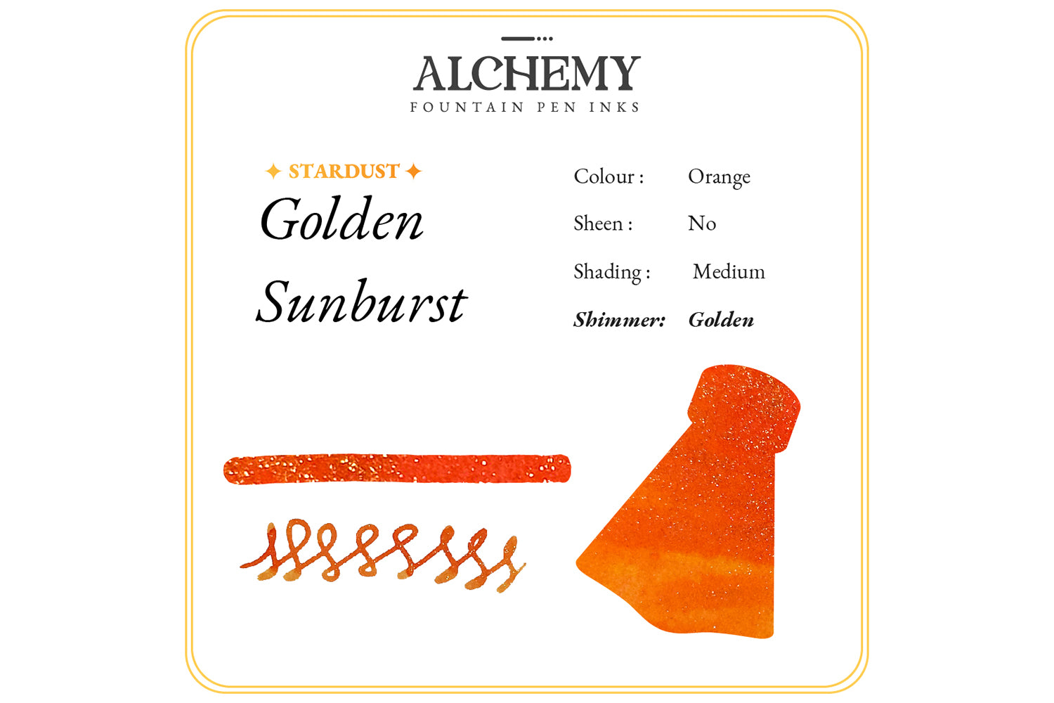 Endless Alchemy Golden Sunburst - 45ml Bottled Ink