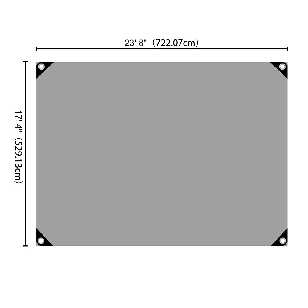 Yescom 18'x24' Heavy-Duty Poly Tarp Reinforced Canopy Silver