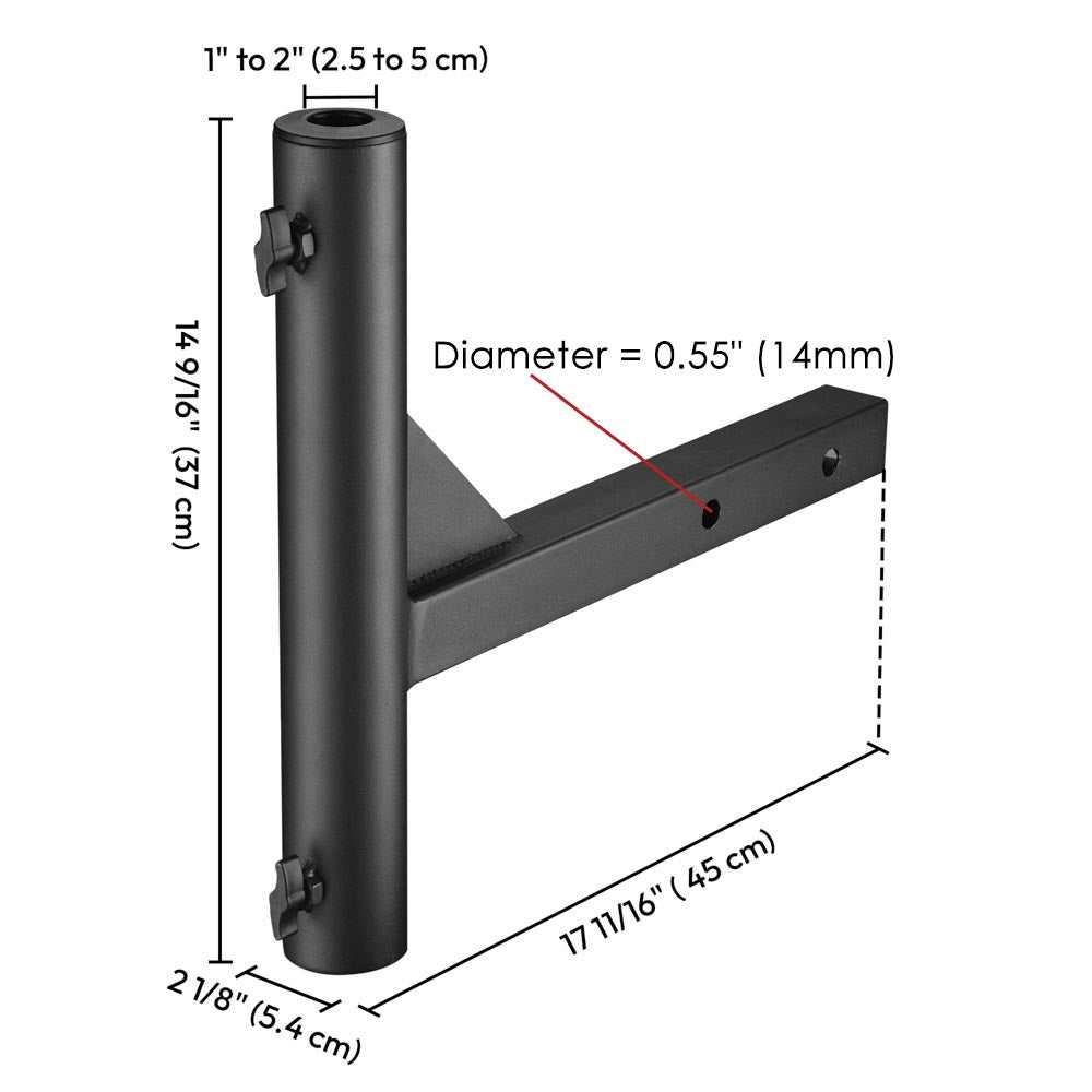 Yescom Hitch Mount Flag Pole Holder for 2 Receiver(1-2 Poles)