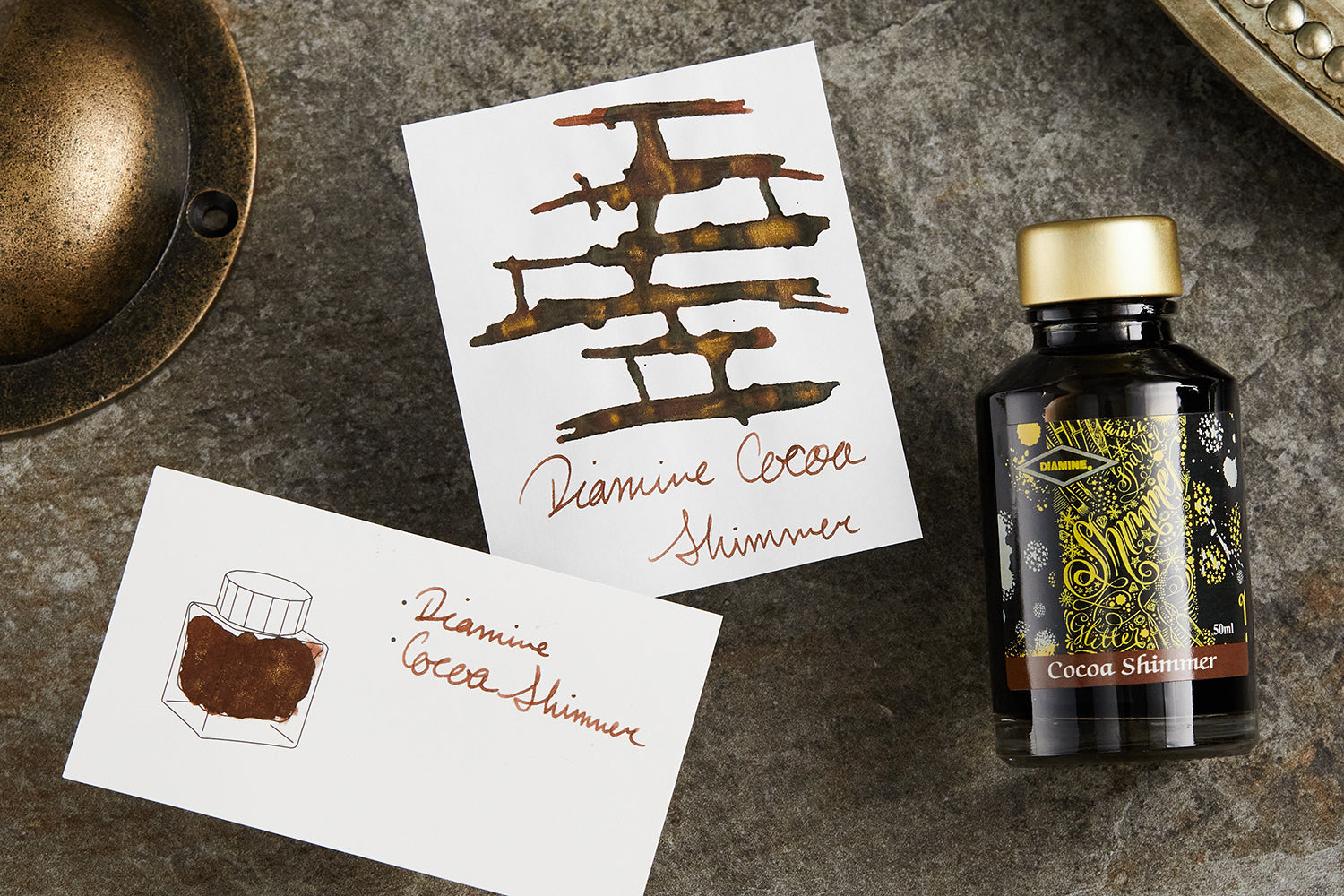 Diamine Cocoa Shimmer - 50ml Bottled Ink