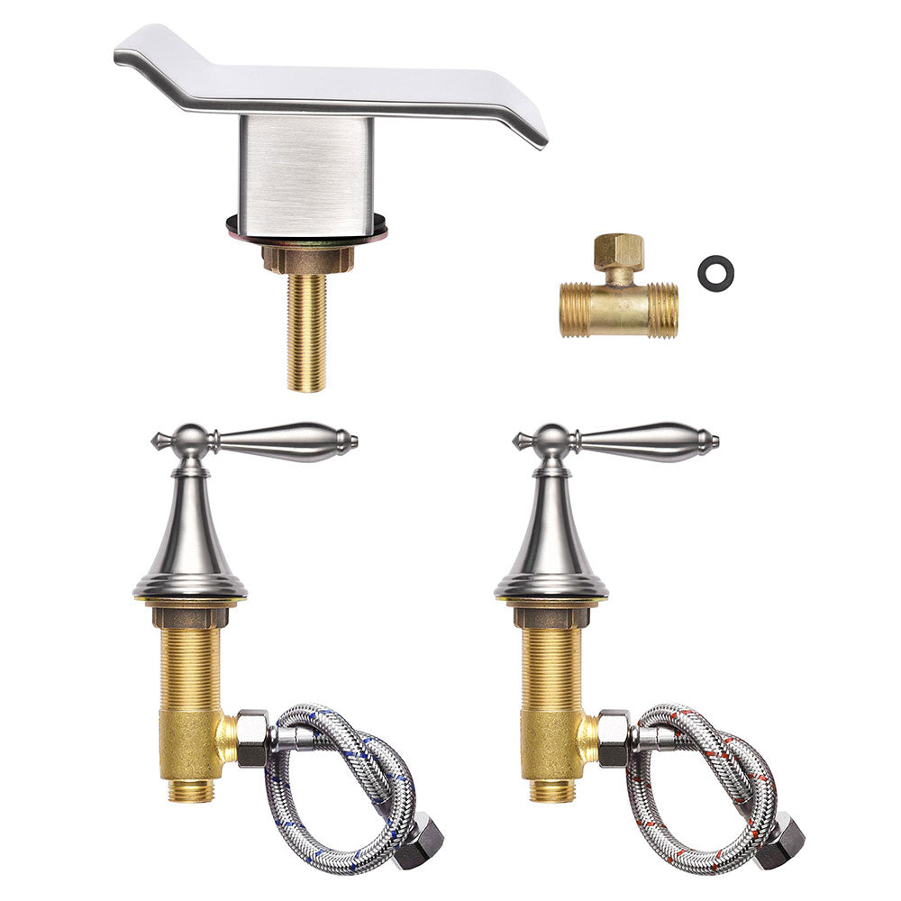 Yescom 2-handle Widespread Bathtub Faucet Brushed Nickel