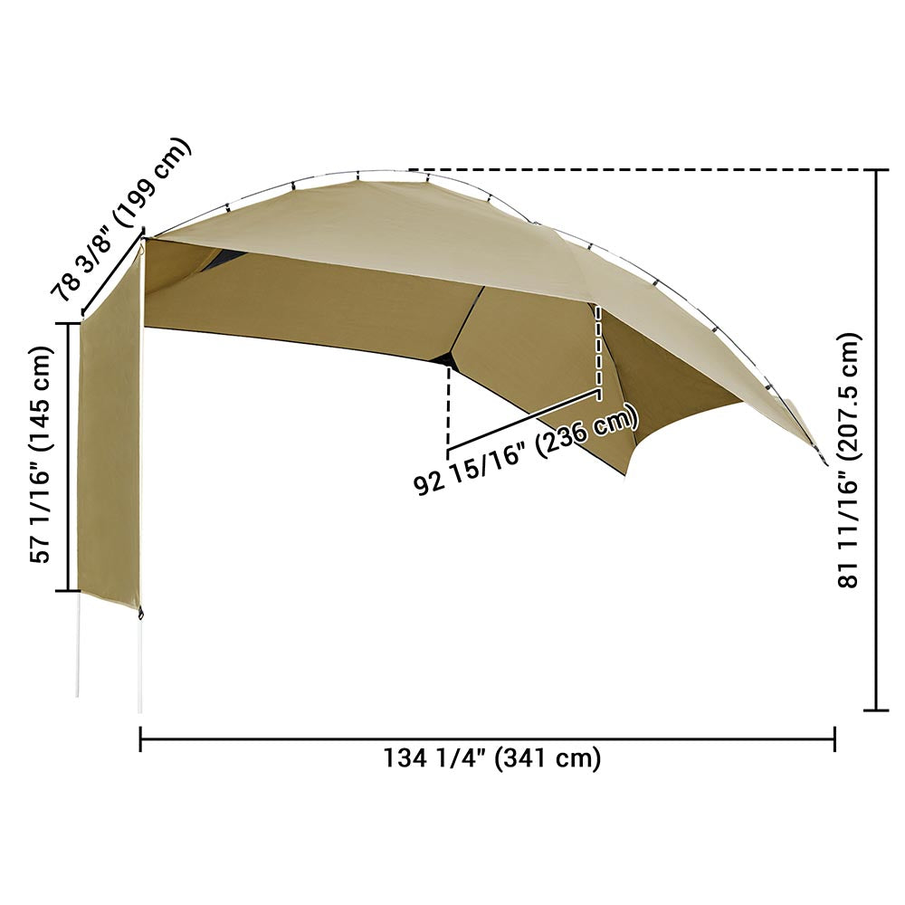 Yescom Car Awning Sun Shelter with Side for SUV Camper Trailer Beach