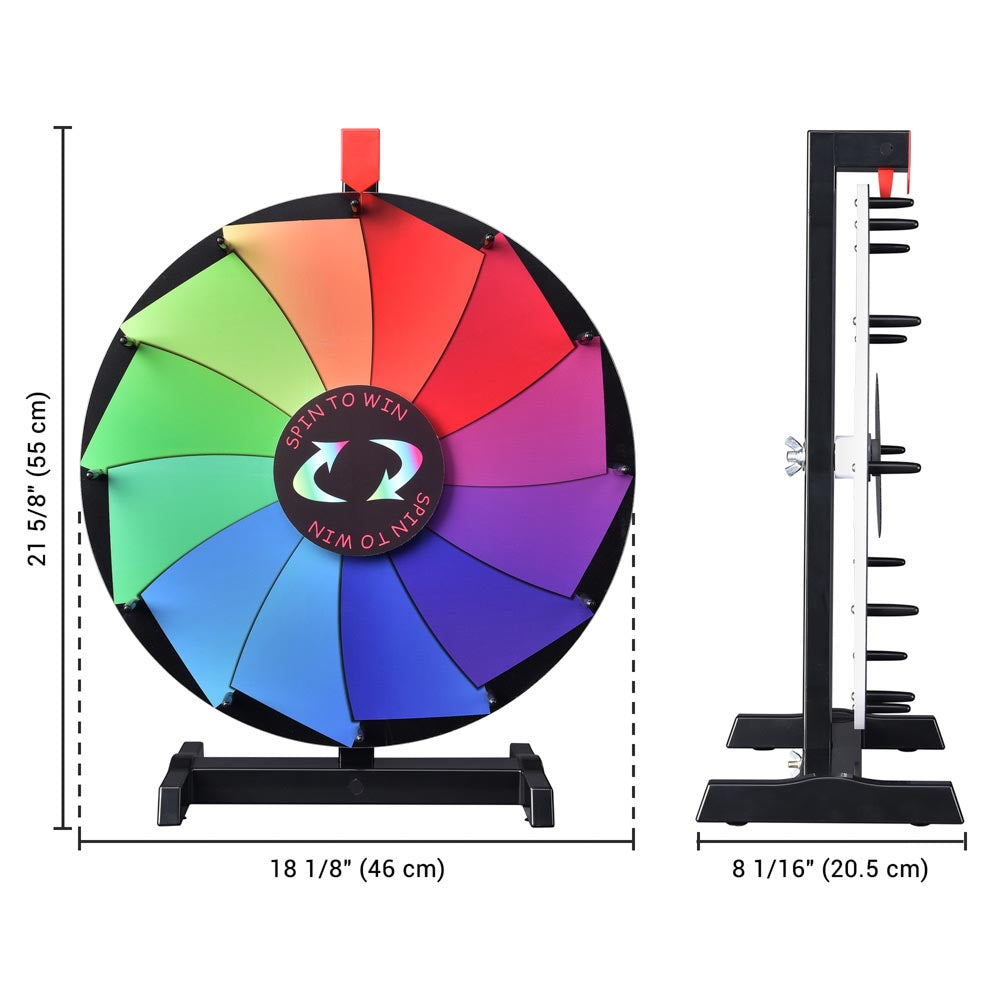 WinSpin 18 Prize Wheel Tabletop Custom Wheel 12-Slot