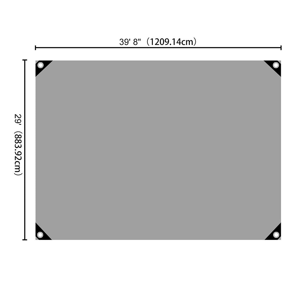 Yescom 40'x30' Heavy-Duty Poly Tarp Reinforced Canopy, Silver