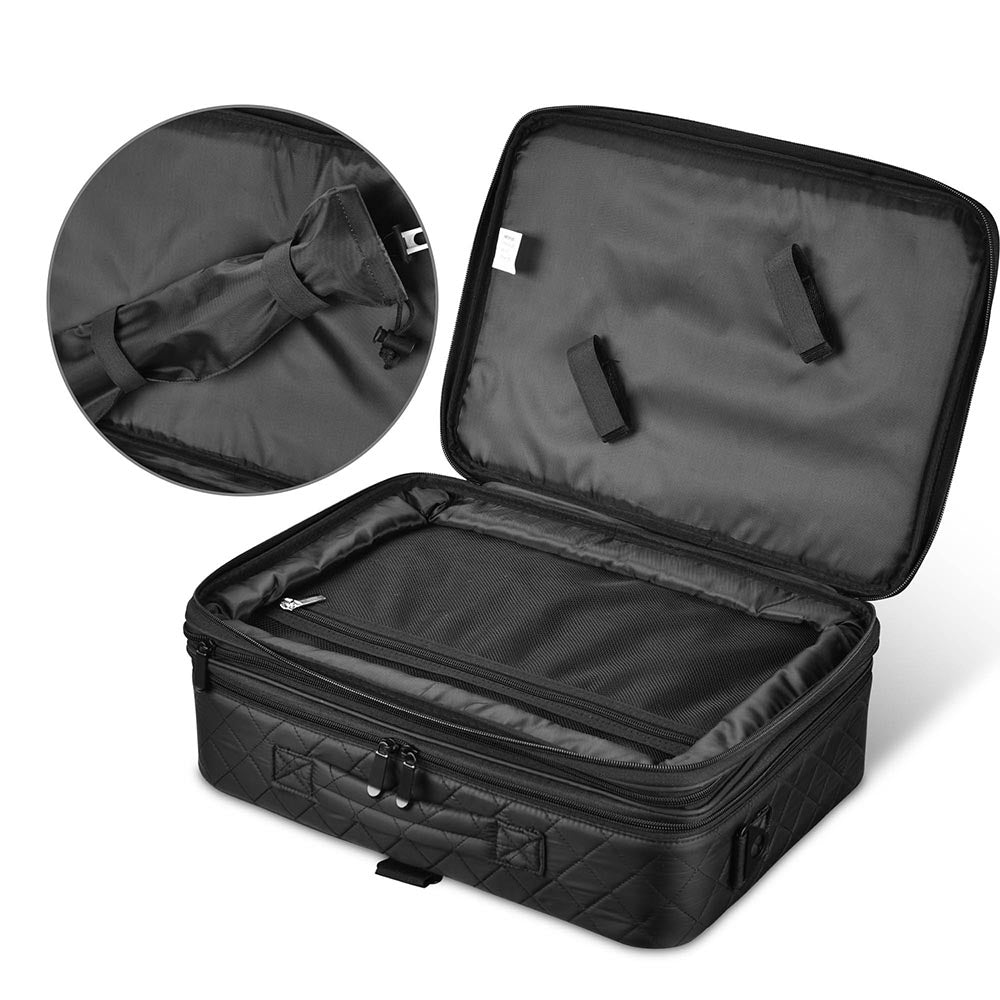 Yescom Portable Makeup Artist Soft Train Bag Case 16x11x7